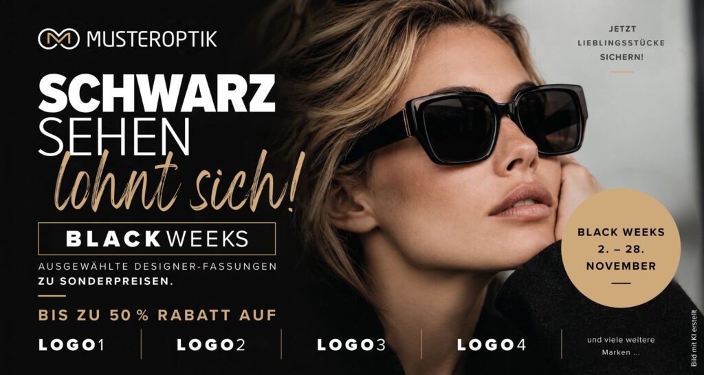 Black Weeks Maxipostkarte Vorderseite